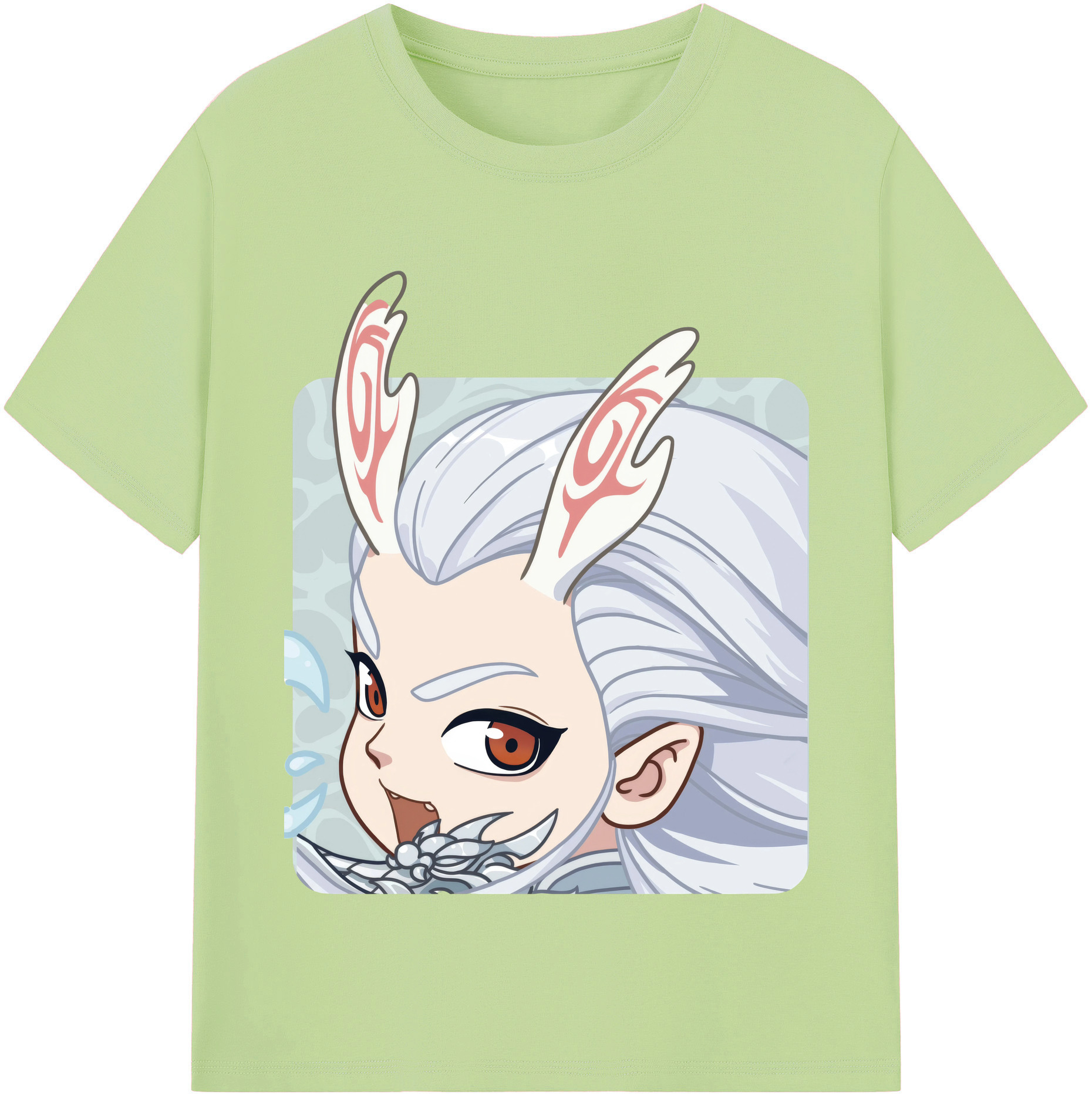 （画像用） Ne Zha 2 ナタ 魔童の大暴れ 綿100％半袖Tシャツ（フロントプリント）